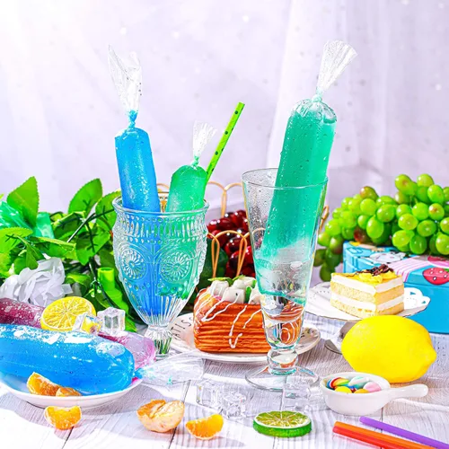 Miniatura 5 de 1002 bolsas de helado desechables para helados con embudo de silicona, bolsa de dulces de 3 tamaños para hacer yogur, 2 x 12 pulgadas, 3 x 12