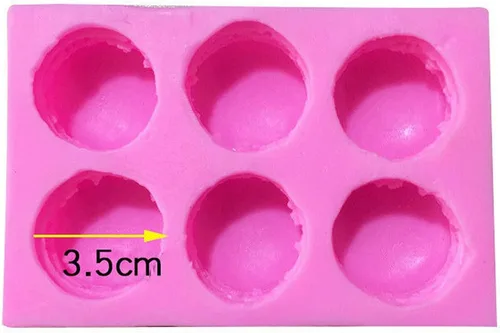 Miniatura 4 de Molde de silicona para macarrón de 6 agujeros, suministros de molde para hornear chocolate (color aleatorio)