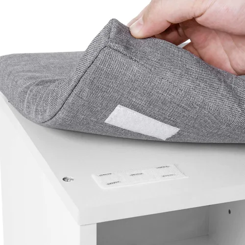Miniatura 8 de VASAGLE - Colección CUSTOS - Banco para zapatos, banco de almacenamiento con asiento acolchado, banco de entrada con 10 compartimentos, para Blanco