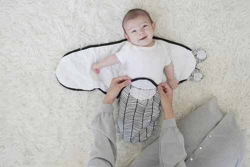Miniatura 6 de BaeBae Goods Manta para envolver al bebé, juego de 4 envolturas ajustables para bebés, mantas para envolver pañales para niños y niñas, hechas
