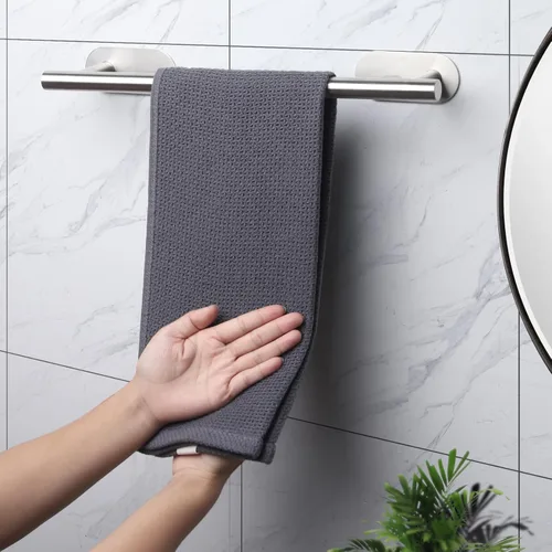 Miniatura 4 de JiGiU Toallero autoadhesivo, el juego de accesorios de baño incluye barra de toalla de baño de 16 pulgadas, soporte de papel higiénico y anillo