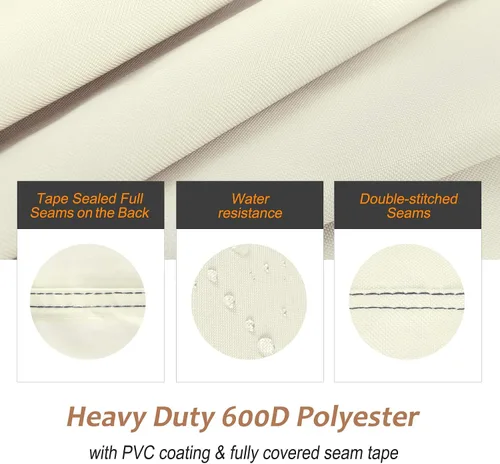 Miniatura 2 de NettyPro Funda para Sofá de Exterior Impermeable para 3 Plazas Funda para Sofá de Patio, Fundas para Sofá de Salón Profundo para Muebles de Patio