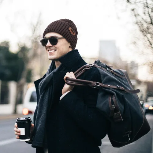 Miniatura 96 de Loritta Gorro de invierno cálido de punto grueso y holgado para hombre