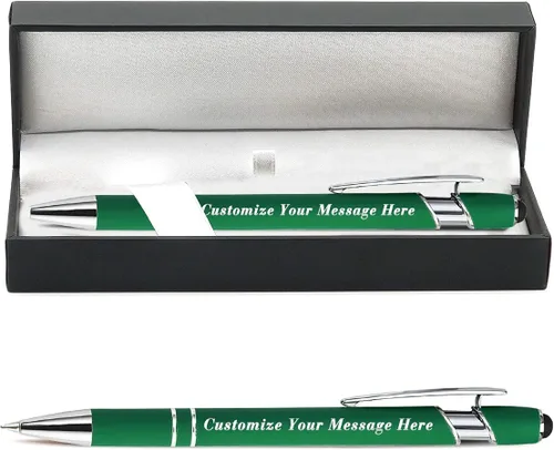 Miniatura 97 de 12 bolígrafos personalizados a granel con grabado sin nombre, bolígrafos personalizados con lápiz capacitivo, logotipo de mensaje de texto grabado