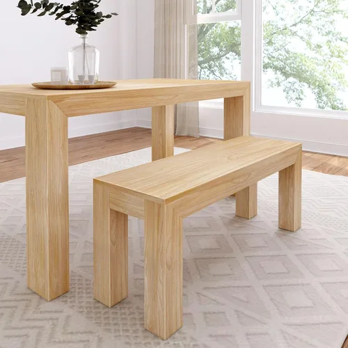 Miniatura 21 de Plank+Beam Mesa de comedor de 48 pulgadas, mesa de cocina de madera maciza de 48 pulgadas, mesa de comedor rectangular para comedor, oficina