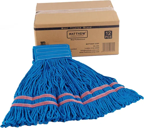 Miniatura 15 de Matthew - Trapeador de microfibra de limpieza resistente, repuesto de cabezal de trapeador húmedo, excelente absorción, capacidad de lavado premium