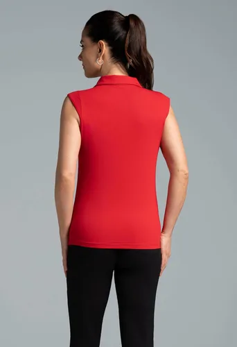 Miniatura 8 de IBKUL Athleisure Wear - Polo sin mangas con protección solar UPF 50+ Icefil Cooling-Solid sin mangas 84000