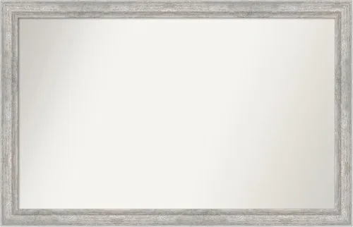 Miniatura 236 de Amanti Art Espejo de baño plateado para sobre fregadero, 23 x 23 pulgadas, espejo cuadrado plateado en ángulo, marco de madera moderno medio, se
