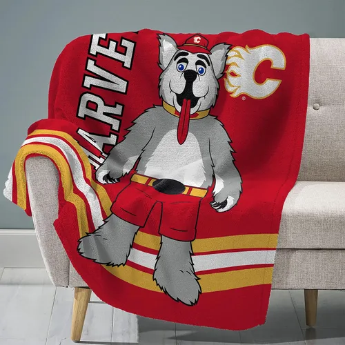 Miniatura 2 de Sleep Squad Anaheim Ducks Wild Wing Mascot - Manta de felpa Raschel de 60 x 80 pulgadas, una manta de mascota de la NHL