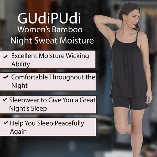 Miniatura 3 de Sleepy Time Pijama de bambú para mujer, ropa de dormir que absorbe la humedad, estilo veraniego