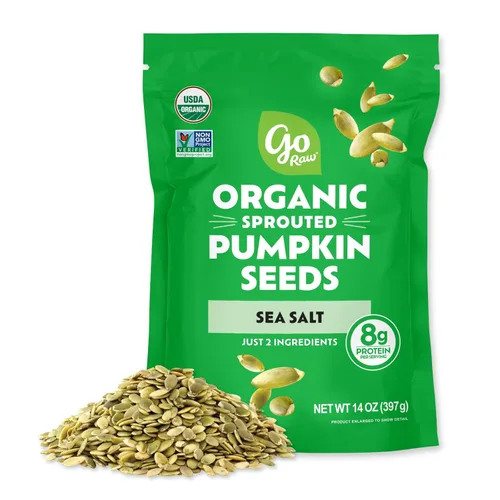 Miniatura 9 de Semillas germinadas orgánicas de calabaza y girasol Go Raw, 10 onzas, saladas con sal marina, Keto, Kosher, superalimento