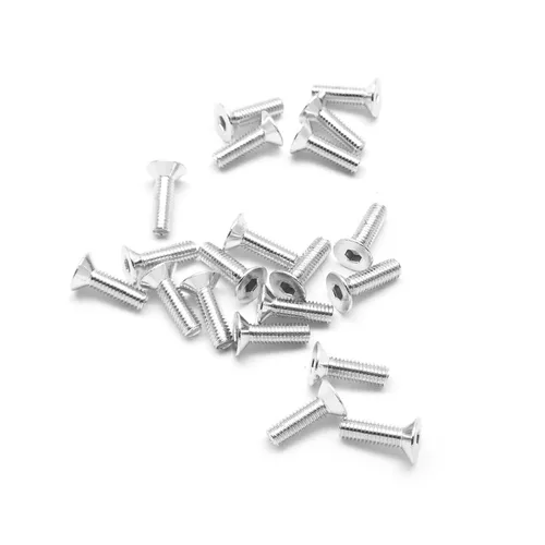 Miniatura 30 de 20 tornillos avellanados M3 6063 de aluminio hexagonal (colores anodizados) (0.236 in, 0.394 in, 0.630 in, 0.787 in) (M3 x 0.236 in, negro)