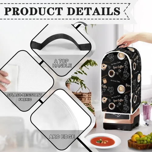 Miniatura 5 de Cubierta de tela para licuadora de café, cubierta de tela para mezcladores, cubierta de jugo duradera para la mayoría de licuadoras estándar