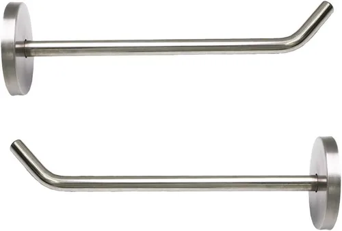 Gancho largo de acero inoxidable cepillado para colgar abrigos, gancho de montaje en pared, apto para cocina, dormitorio, sala de estar, baño,