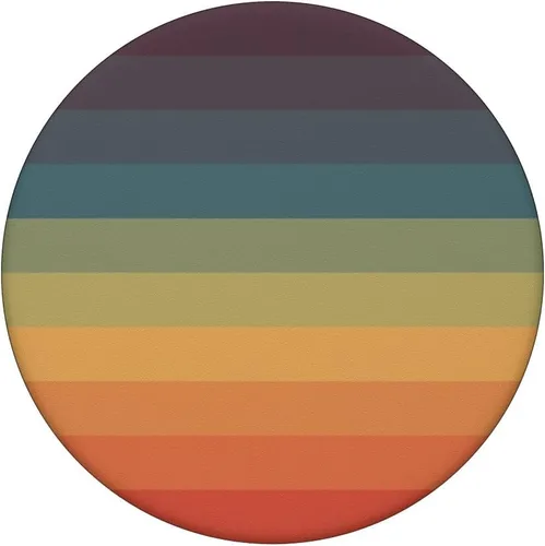 Miniatura 3 de PopSockets - Agarre y soporte para teléfonos y tabletas, diseño retro de rayas, color arco iris