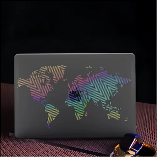 Miniatura 42 de Funda a cuadros para MacBook Air de 13 pulgadas M5 M4 M3 M2 2026-2022 A3240 A3113 A2681, piel a cuadros con textura a cuadros para MacBook Air 13.6
