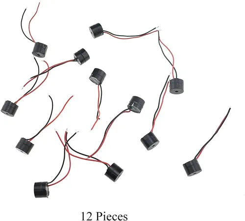Miniatura 6 de Hahiyo YMD-12095 Alarma de zumbador electrónico 5V DC 0.472x0.374 in Beep Continuous Sounder Active High Plenty Sonido Fuerte Tono Piezo Sirena