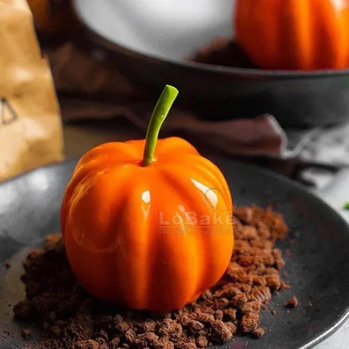 Miniatura 5 de LoBake 10 piezas de media bola de calabaza uva vollyball Shell aluminio tarta molde jalea pudín taza magdalena molde herramientas para hornear