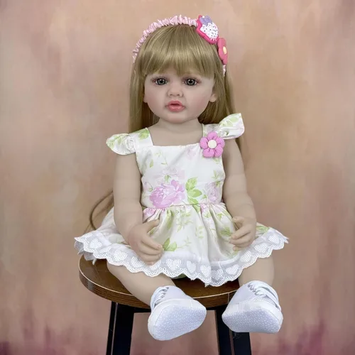 Miniatura 16 de 20 pulgadas dormido bebé Reborn 3D pintura piel con venas visibles cuerpo muñeca de tela, vinilo suave juguete de niña recién nacida como un Muñeca