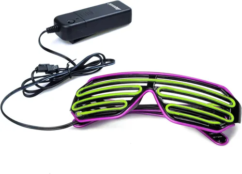 Miniatura 4 de PINFOX Lentes de sol LED con luz intermitente, para fiestas, 80 segundos, EDM RB03