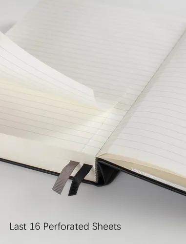 Miniatura 3 de Cuaderno grueso de rayas universitarias con 366 páginas numeradas, diarios A5 para escribir con papel rayado de 100GSM, cuadernos de cuero de tapa