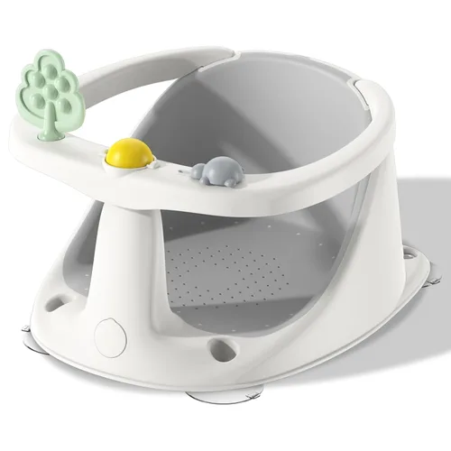 Miniatura 8 de Asiento de baño para bebés de 6 meses en adelante, antideslizante con ventosas, asiento de baño infantil seguro y cómodo para bañera, color azul