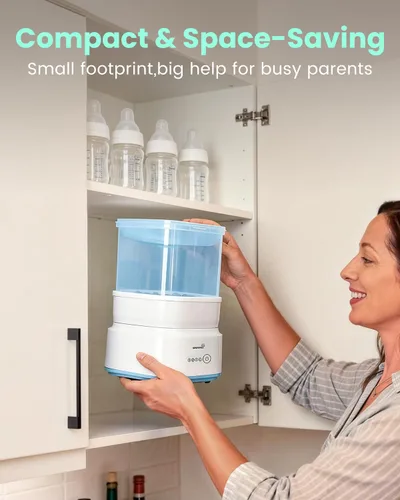 Miniatura 9 de Esterilizador y Secador de Biberones, Esterilizador Eléctrico Compacto de Vapor para Biberones de Bebé (Esterilizador de Biberones), Desinfectante