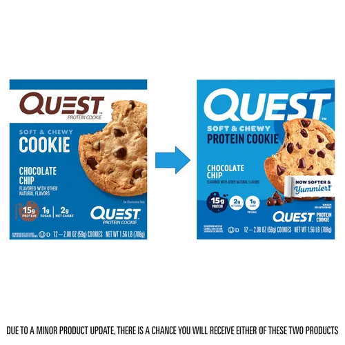 Miniatura 2 de Galleta de proteínas Quest Nutrition, aptas para la dieta Keto, rica en proteínas, baja en carbohidratos, sin soja.