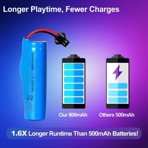 Miniatura 3 de Batería recargable de iones de litio de 3.7V 800mAh para coches RC, barcos, camiones, juguetes de control remoto