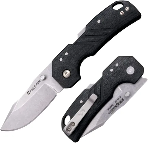 Miniatura 12 de Cold Steel Cuchillo de caza ligero de hoja fija con vaina, pájaro y trucha, longitud total: 6 5/16