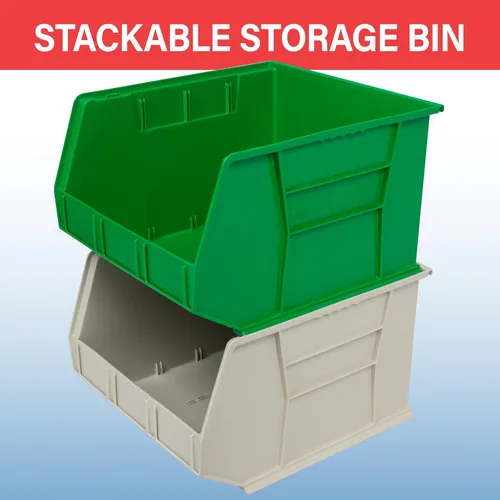 Miniatura 4 de Akro-Mils AkroBin Caja de almacenamiento de plástico apilable, 18 x 16 x 11 pulgadas, 3 unidades Transparente