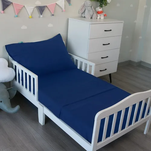 Miniatura 9 de Biloban Juego de sábanas de 3 piezas para niños, juego de ropa de cama de microfibra, incluye sábana para colchón de cuna, sábana plana y funda