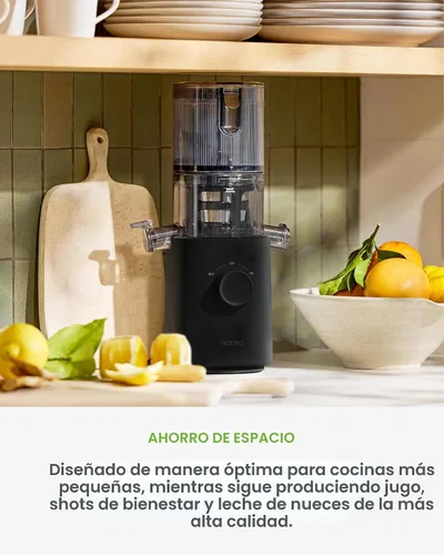 Miniatura 6 de Nama J3 - Exprimidor Compacto de prensa en frío, ahorro de espacio y autoalimentación para funcionamiento manos libres, ligero, portátil, exprimidor