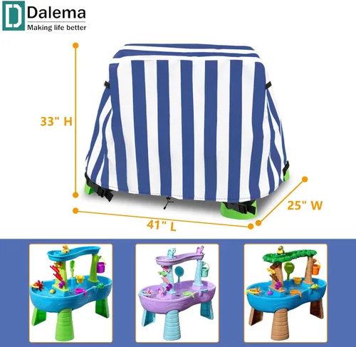Miniatura 2 de Cubierta para mesa de agua para niños, resistente al aire libre, 600D, impermeable, anti-UV, a prueba de polvo, para niños, compatible con Step2