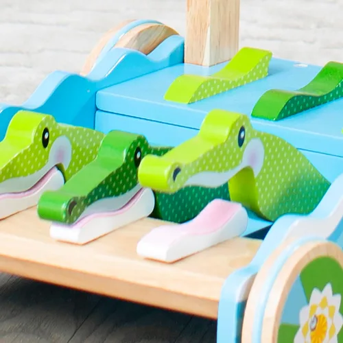 Miniatura 8 de Melissa & Doug - Juguete con patrón de bloques y tablas, juguete clásico, Azul claro