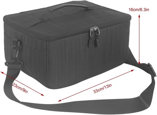 Miniatura 3 de Koolertron - Bolso universal para cámara DSLR, con particiones acolchadas forradas para lentes, funda protectora impermeable, para Canon/Nikon/Sony