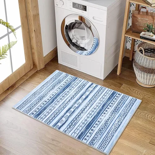 Miniatura 23 de GlowSol Alfombra de pasillo lavable de 2 x 6 pies, antideslizante, suave, alfombra de baño que no se desprende, alfombra de interior de pelo bajo