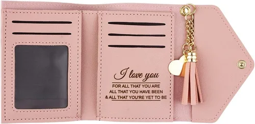Miniatura 2 de kullder Billeteras personalizadas para mujer con ventana de identificación en cumpleaños, aniversario, graduación
