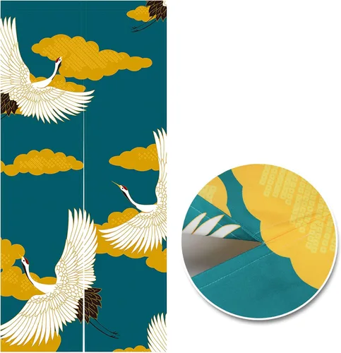 Miniatura 7 de LIGICKY Cortinas Noren estilo japonés para puerta, gruesas, largas, impresas, tapices colgantes para decoración del hogar, 33.5 x 47.2 pulgadas