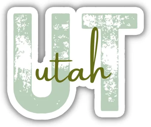 Miniatura 8 de Adhesivo de viaje del estado de Utah, varios colores, código del estado de UT, vinilo para laptop botella de agua, planificador de diario Places