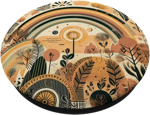 Miniatura 2 de PopSockets PopGrip intercambiables de arcoíris floral
