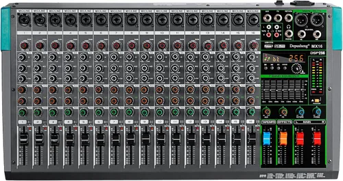 Miniatura 12 de Depusheng MX8 Mezclador de sonido de 8 canales Consola de mezcla de audio 48V 256DSP Profesional USB PC Play Record Podcast Live Broadcast (US MX8)