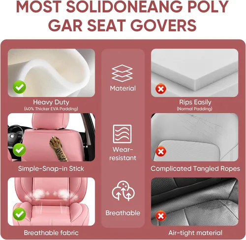 Miniatura 6 de Fundas de Asiento de Automóvil Accesorios Asiento Delantero Protector de Cojín de Cuero Transpirable Impermeable Funda de Asiento para Automóviles