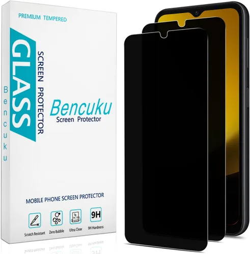 (Paquete de 2 protectores de pantalla de privacidad diseñados para Samsung Galaxy A14 5G, vidrio templado anti-espía, antiarañazos, sin burbujas)