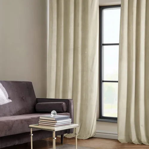 Miniatura 3 de HPD Half Price Drapes - Cortinas de terciopelo de lujo con bloqueo de luz para dormitorio (1 panel), 50W X 84L, cortinas Hotel con bloqueo de luz