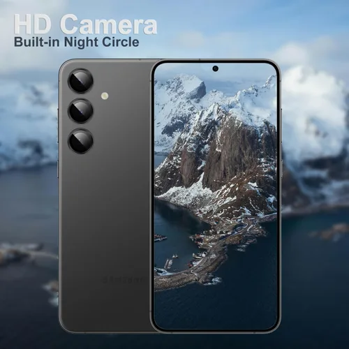 Miniatura 5 de TENOC Protector de lente de cámara para Samsung Galaxy A15, cubierta de pantalla de cámara de vidrio templado 9H, anillo individual de metal negro