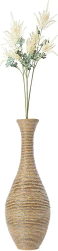 Miniatura 15 de Uniquewise QI003824 - Jarrón decorativo marrón de 39 pulgadas de alto, jarrón de suelo clásico y ordenado, soporte de flores alto independiente