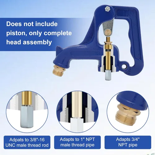 Miniatura 6 de Cabezal de hidrante de incendios para patio, se adapta a varilla de rosca macho de 3/8 "-16UNC, tubo de rosca macho NPT de 1 pulgada, para patio
