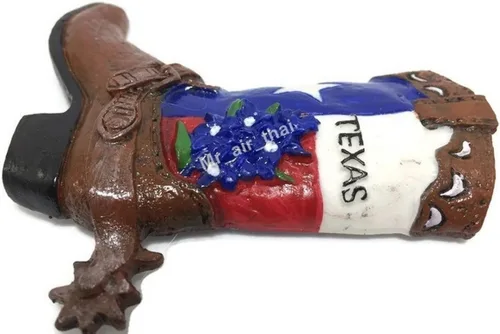 Miniatura 3 de WitnyStore Pequeña bota de vaquero con símbolos del estado de Texas, Estados Unidos de América, Estados Unidos de América, atracciones turísticas