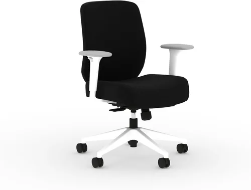 Miniatura 14 de HON Altern Silla de oficina ergonómica de tela, silla de escritorio con respaldo bajo con brazos ajustables, deslizamiento de asiento, inclinación